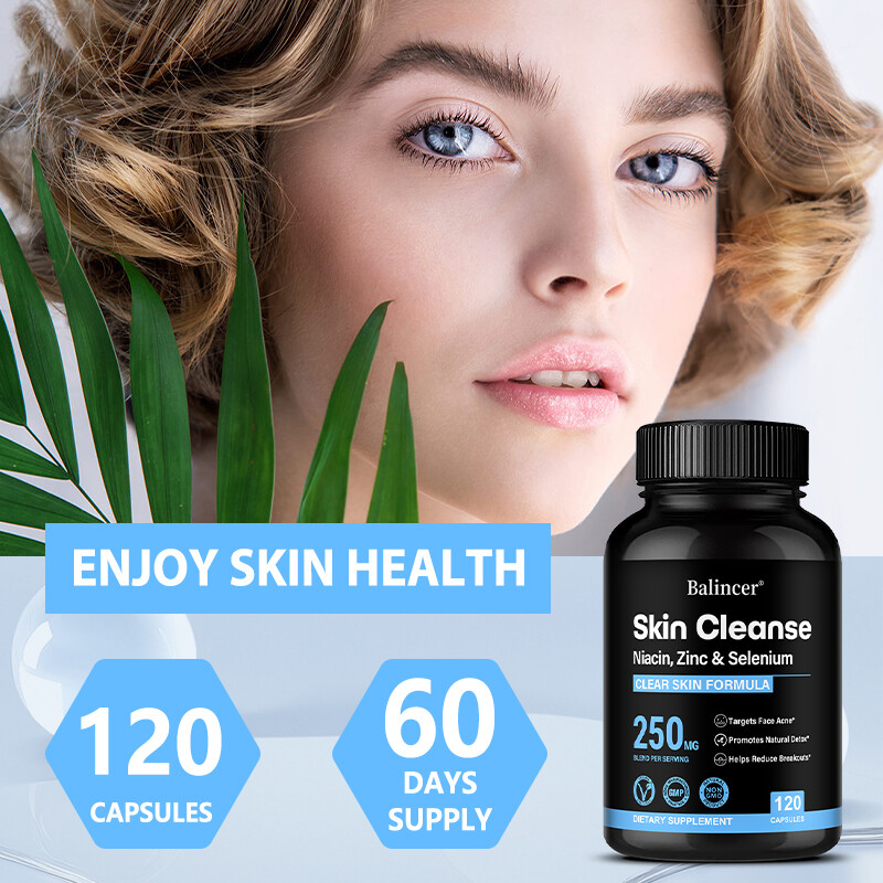 Skin Cleanse Improve Dull Skin Balance Skin Health Balance Hormones 30-120 Caps
