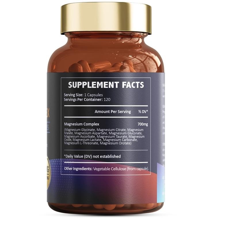 Premium Magnesium 12 in 1 Complex 700mg – Glycinate Citrate Malate Taurate Daily