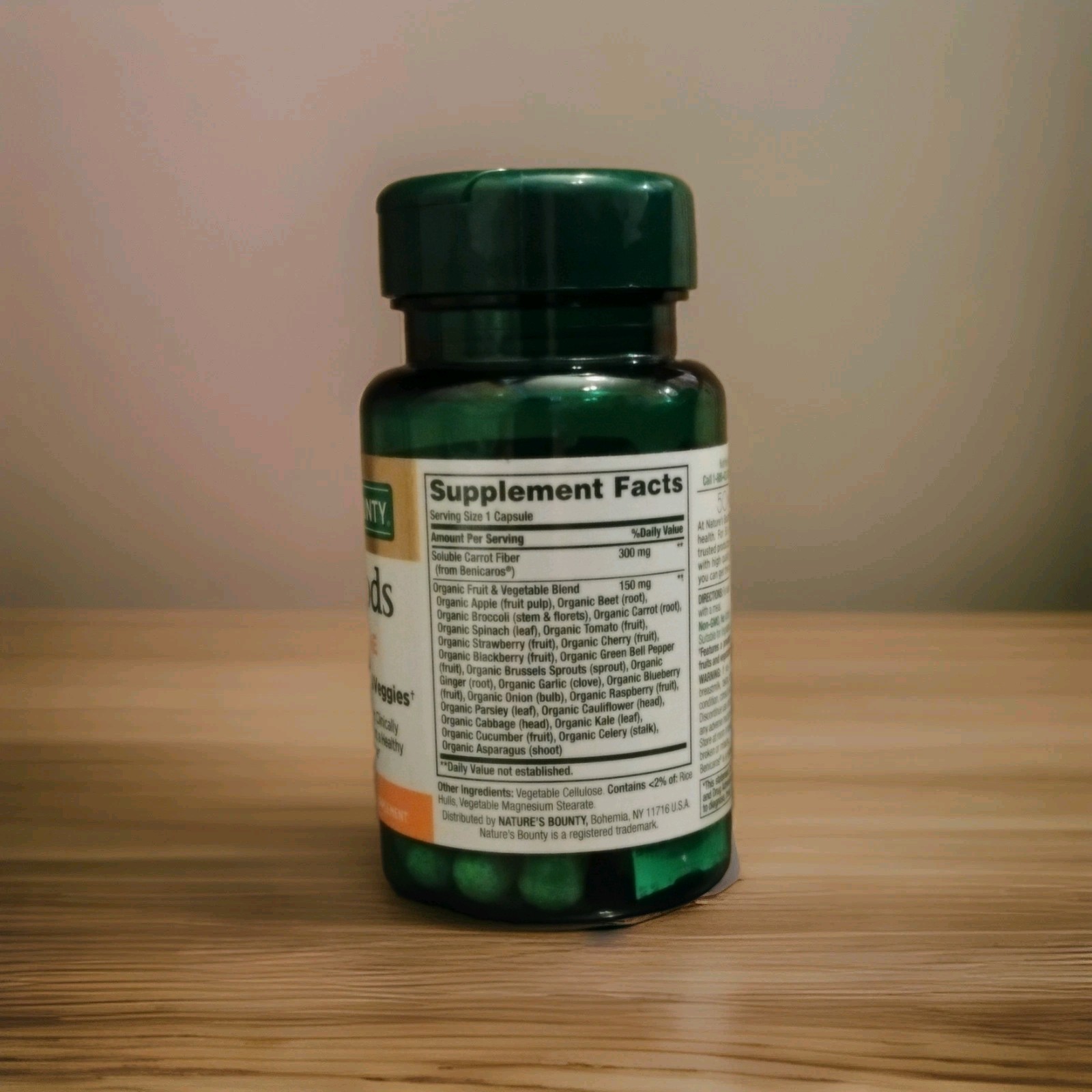 Nature’s Bounty Superfoods Plus Immune Support Capsules, Organic Blend, 30 Ct