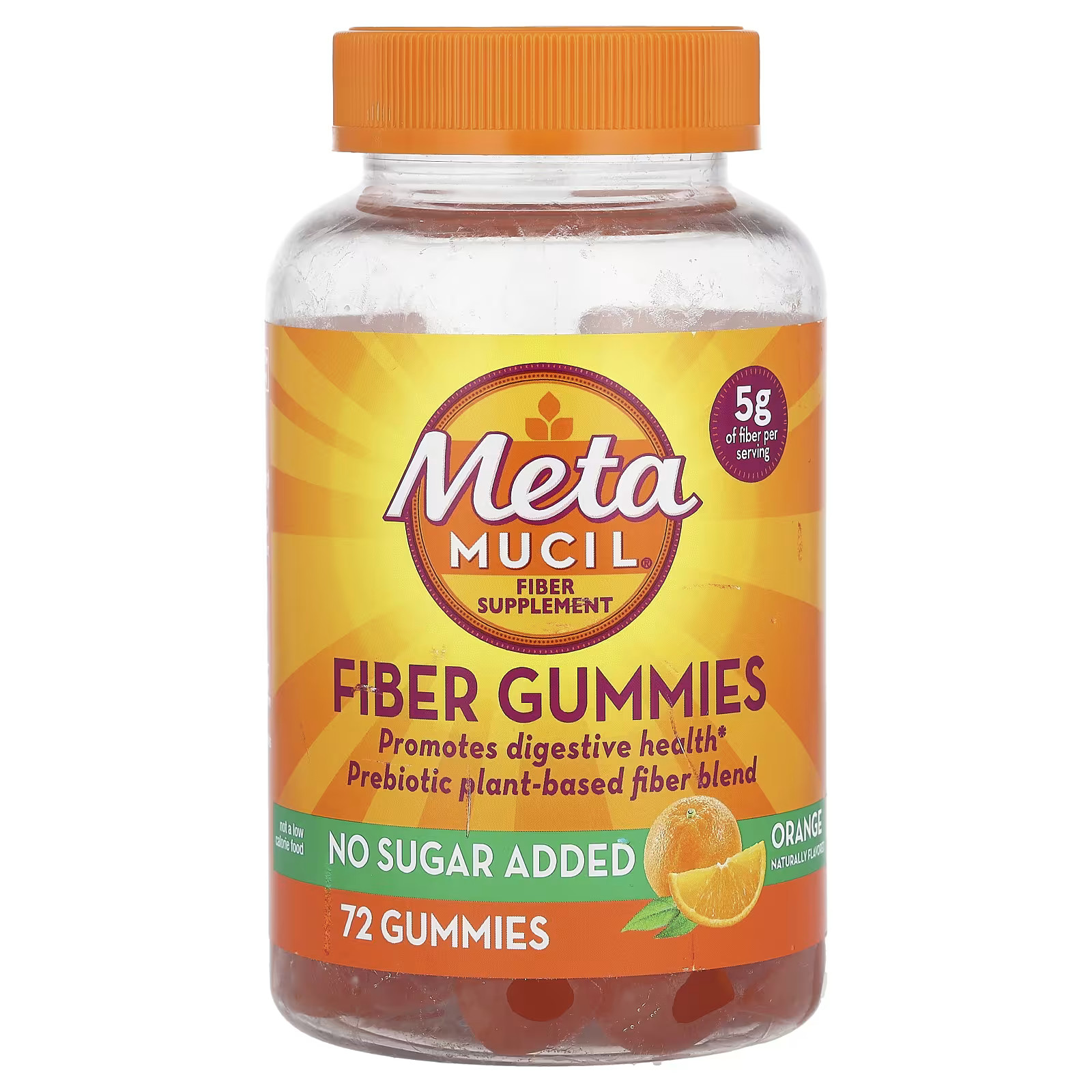 2 X Metamucil, Fiber Gummies, Orange, 72 Gummies-worldwide