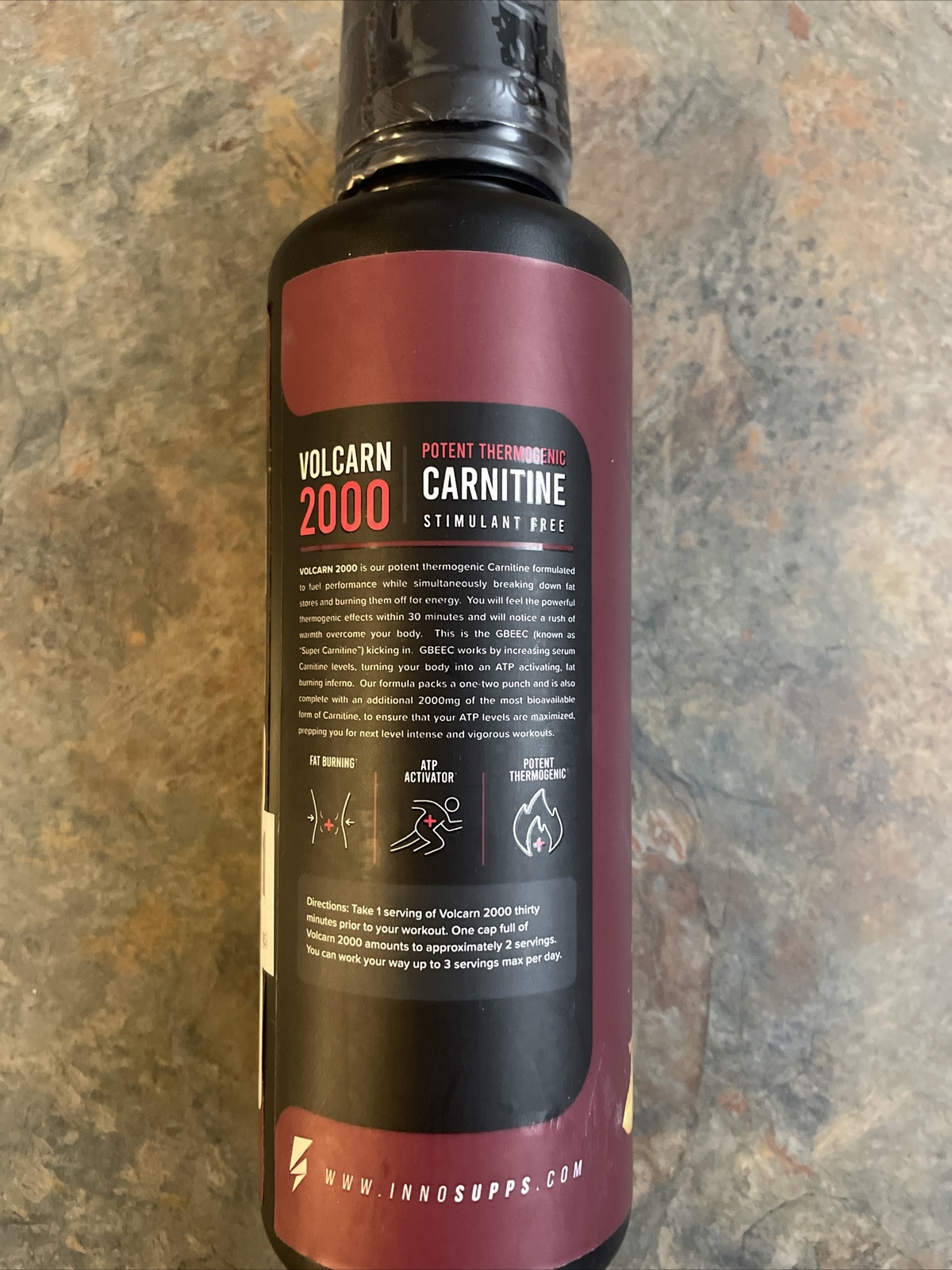 NEW Innosupps Volcarn 2000 Potent Thermogenic Carnitine Candy Peach Rings 16 Oz.