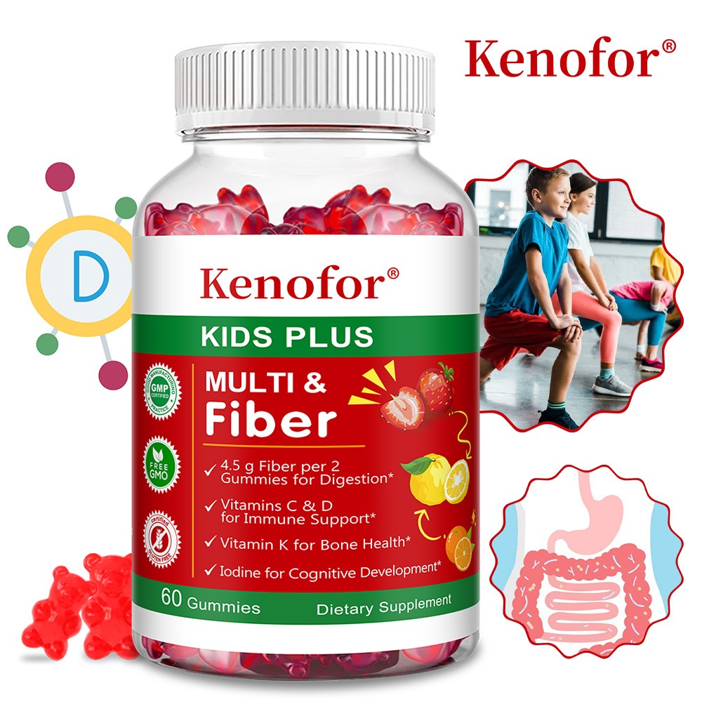 Kids Multi Fiber Supports Digestive Bone Immune System Health 60 Gummy