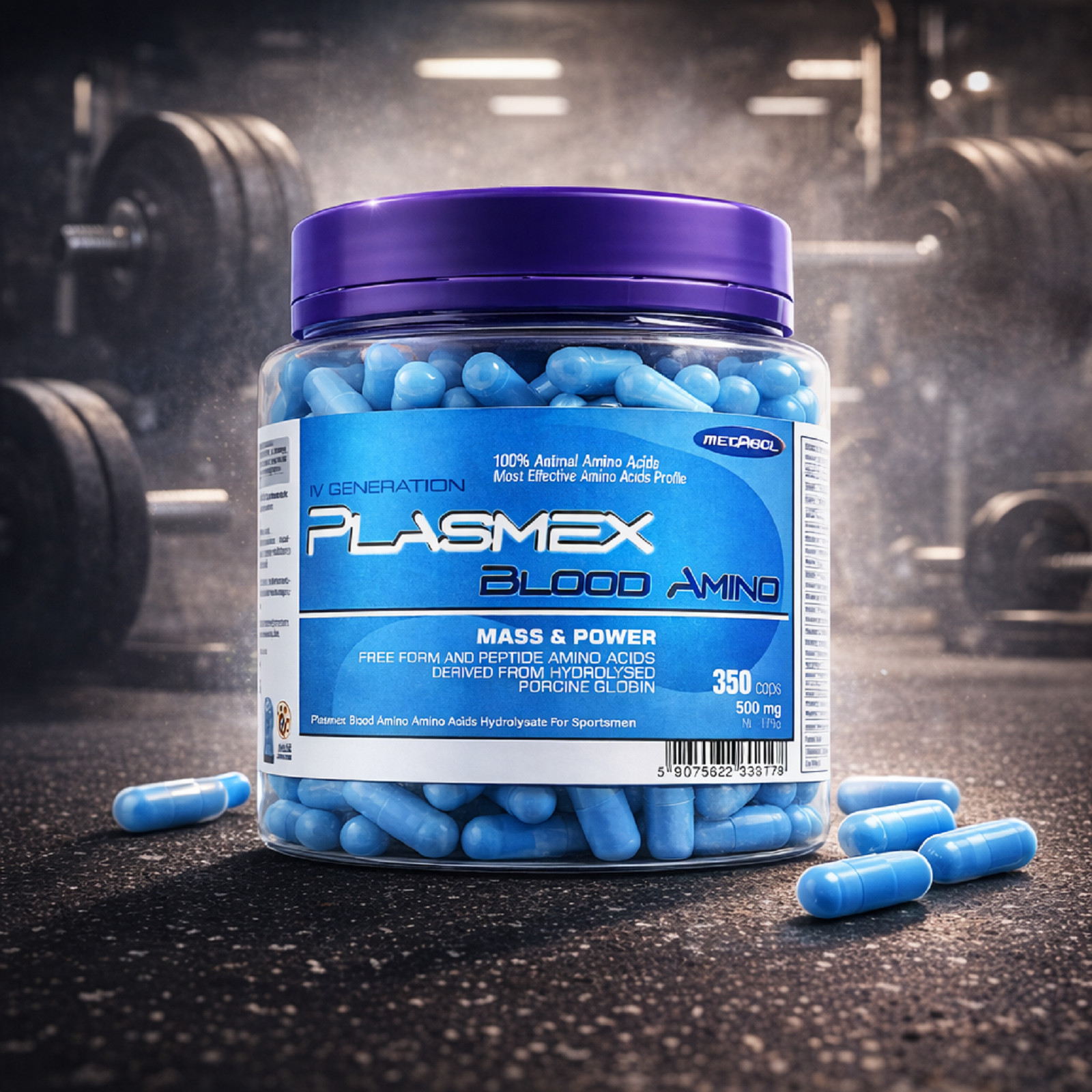 Plasmex 350Caps. Animal Full Spectrum Amino Acids BCAA Protein Pills Muscle Gain