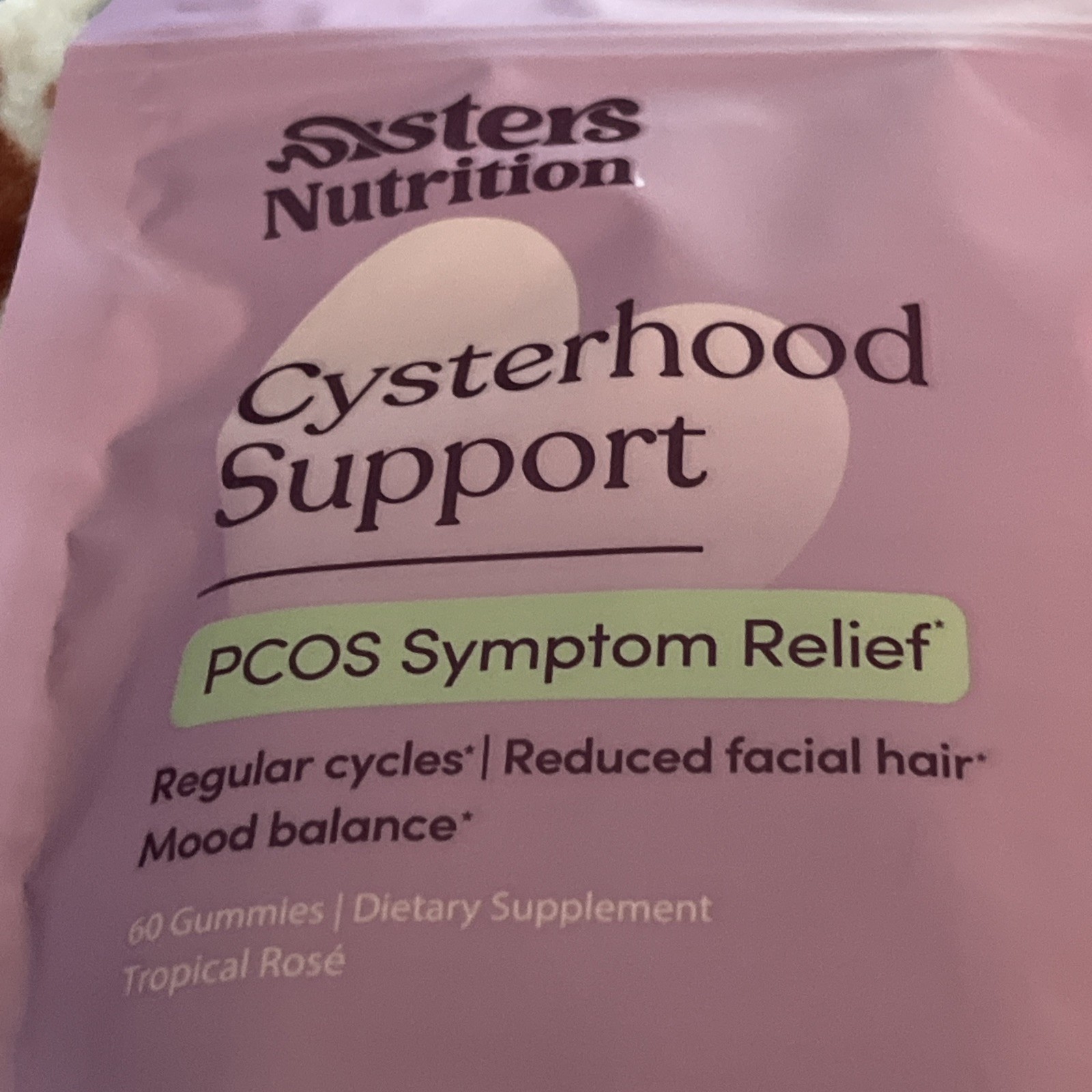 Sisters Nutrition Cysterhood Support Gummies 60 Count PCOS Relief Tropical Rosé
