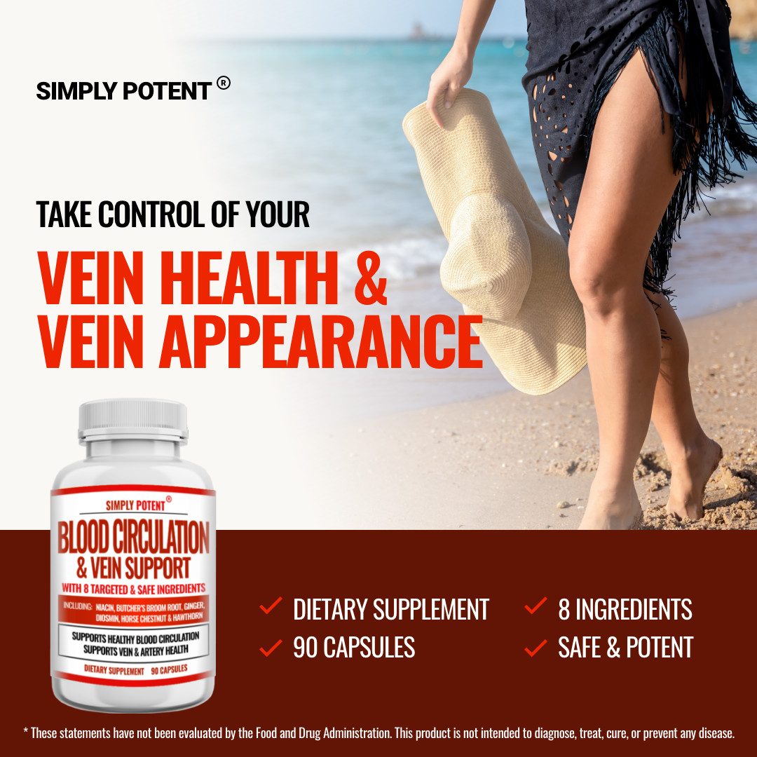 Blood Circulation Supplement Horse Chestnut Hawthorn | Leg Vein Support | 90 Cap