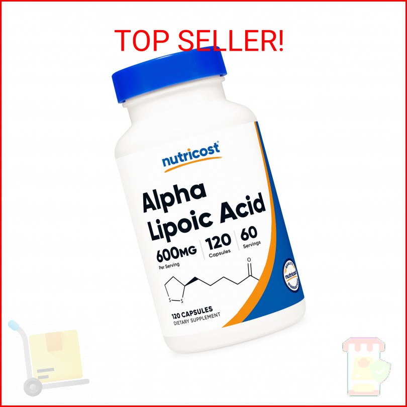 Nutricost Alpha Lipoic Acid 600mg Per Serving 120 Capsules, 60 Servings – Plant