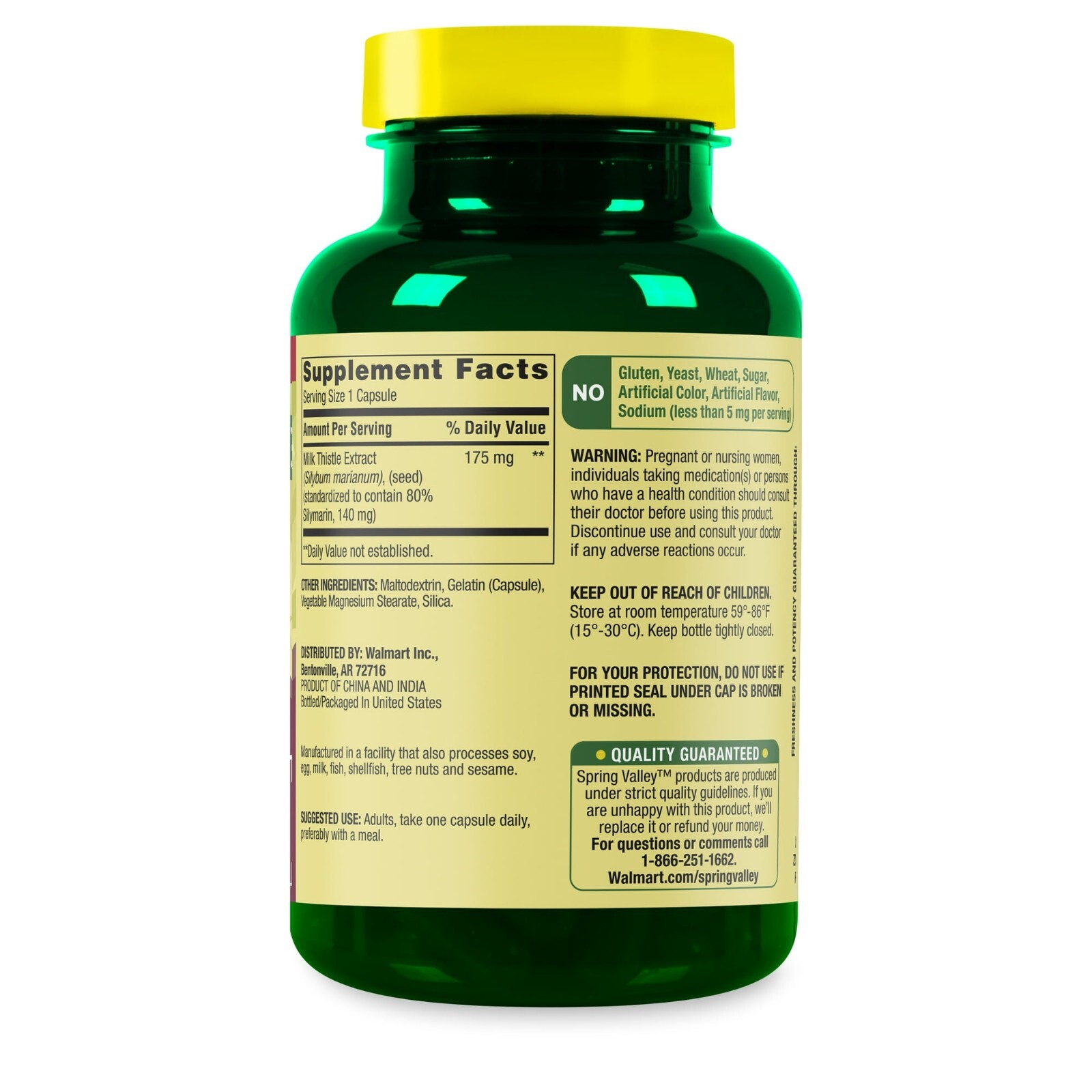 NEW Spring Valley Standardized Extract Milk Thistle Twin Pack, 175mg, 90ct each