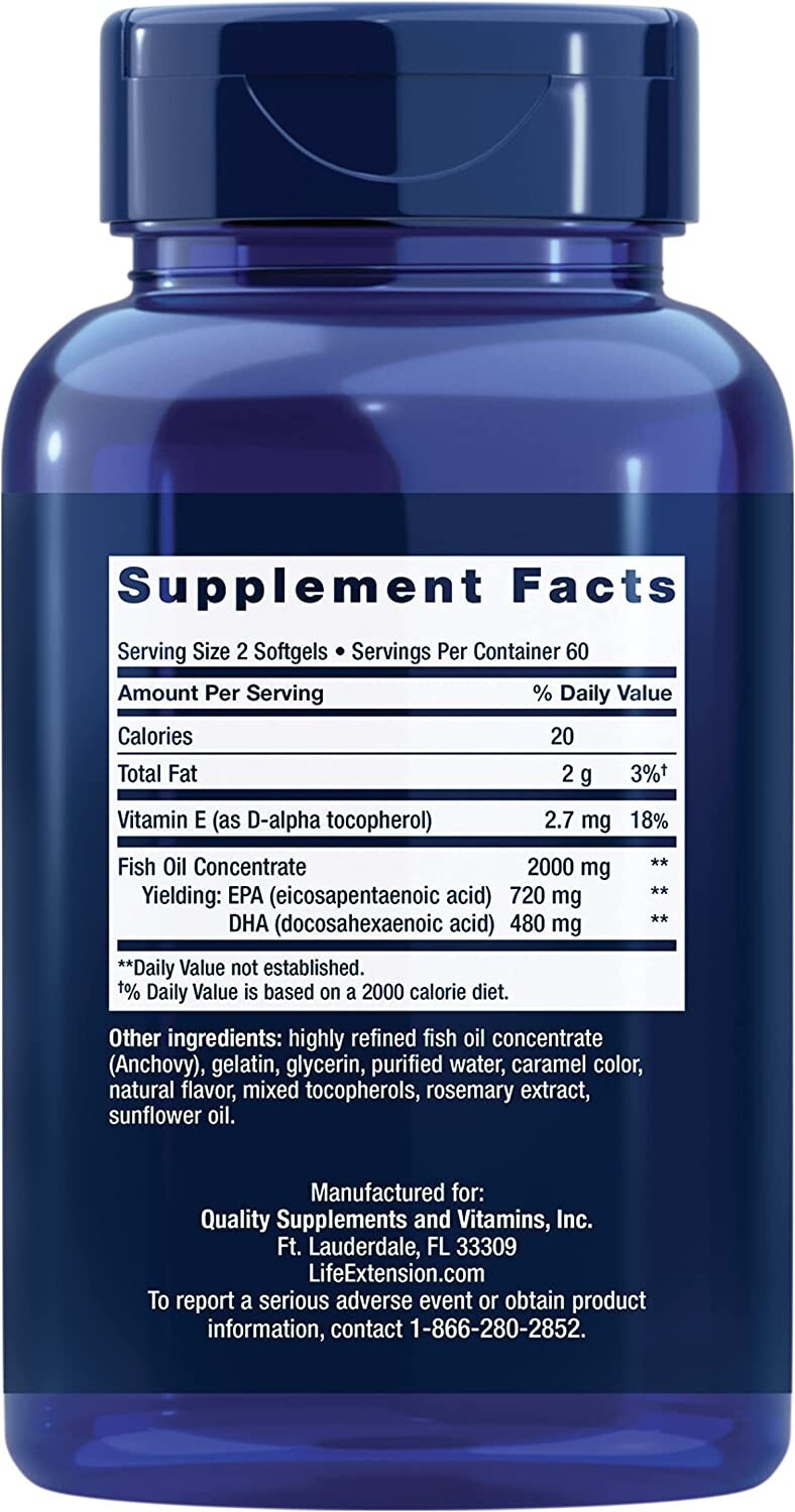 Life Extension, Mega EPA/DHA – 120 Softgels