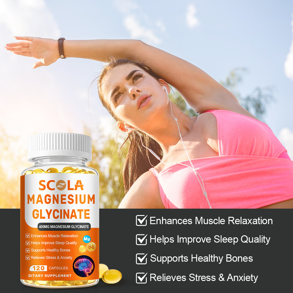 Magnesium Glycinate Capsules 400mg Per Serving – Highest Potency Capsules