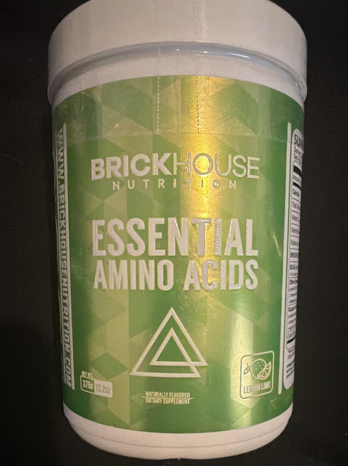 BrickHouse Nutrition Essential Amino Acids Powder Lemon Lime 13.2 oz 30 Servings