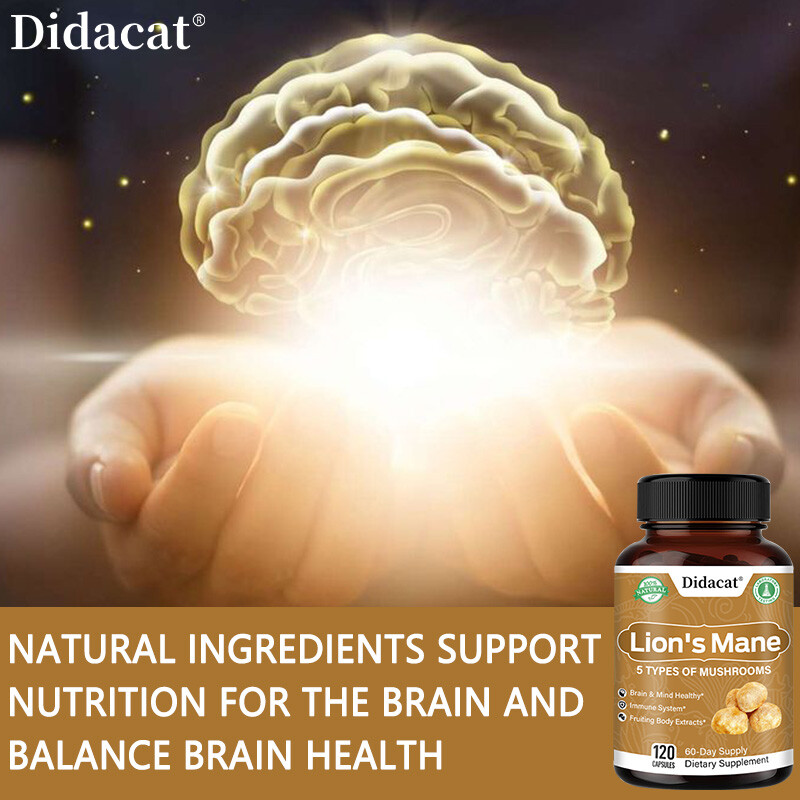 Mushroom Supplement 700mg – 5 Blend Lions Mane Reishi Chaga Maitake Shiitake
