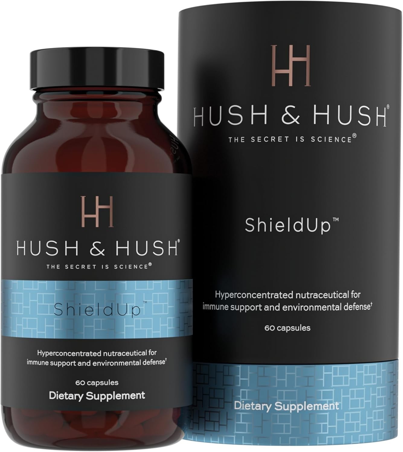 Hush & Hush ShieldUp – Immune Boost, Environment Defense Dietary Supplement 60ct