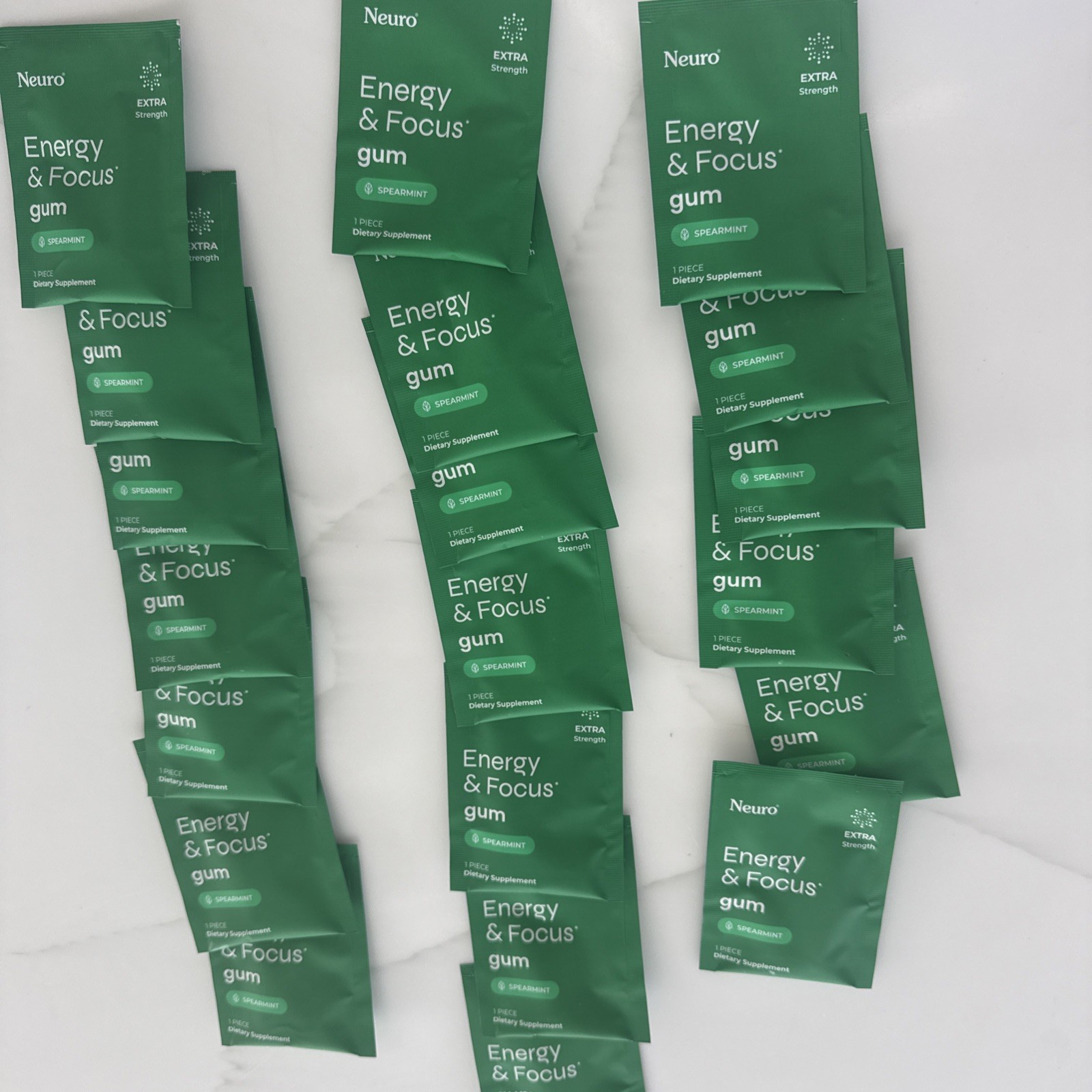 Neuro Gum L-theanine B-12 Nootropics Caffeine 18 pcs SPEARMINT Flavor