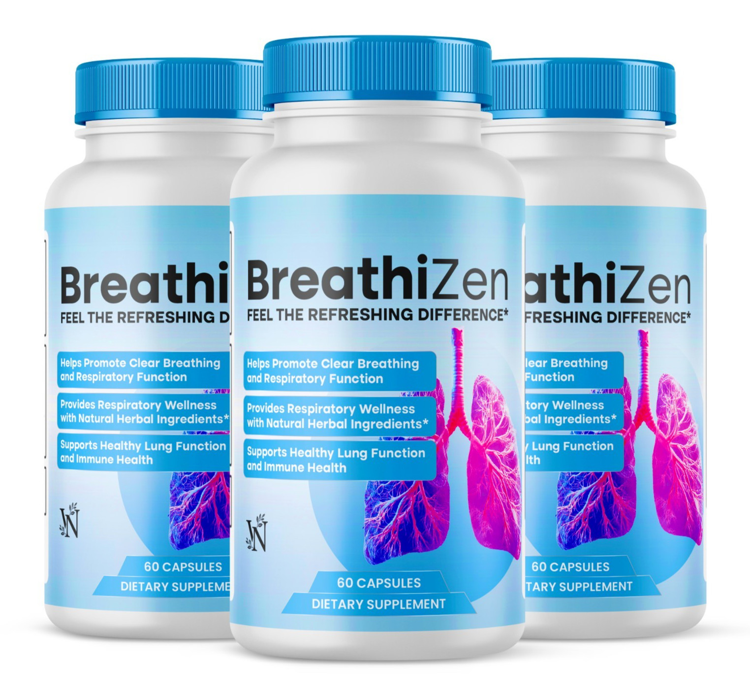 BreathiZen Lung and Breathing Health Support Dietary Supplement 180 Capsules