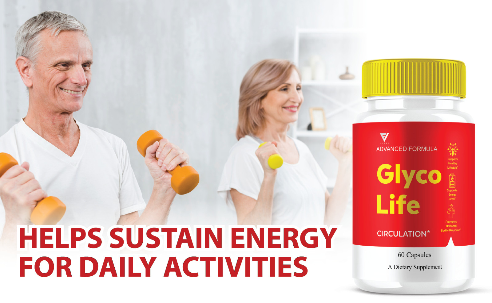 (2 Pack) Glyco Life Blood Support Supplement, GlycoLife Advanced (120 Capsules)