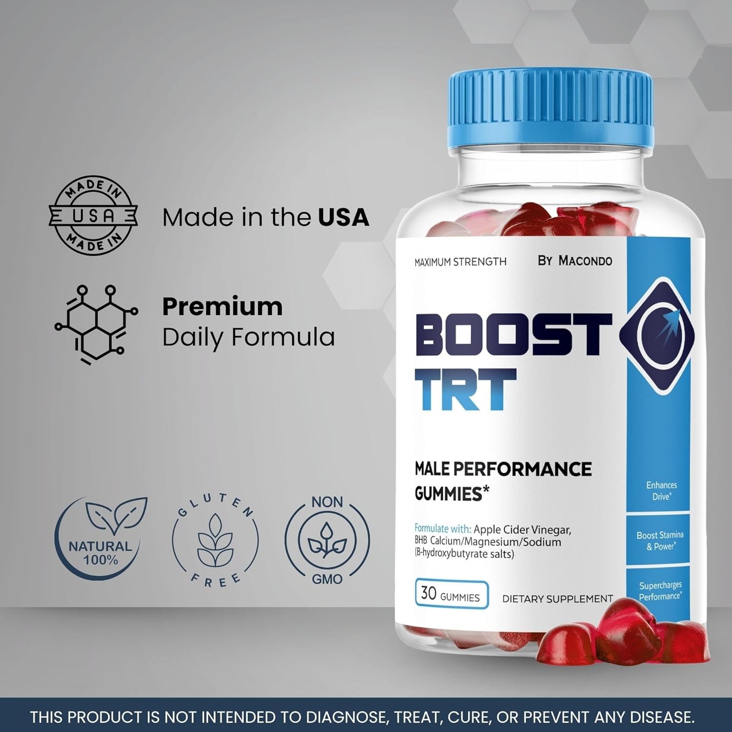 5 mos x30ct Boost TRT Gummies Boost TRT Male Performance Advanced Formula 150ct