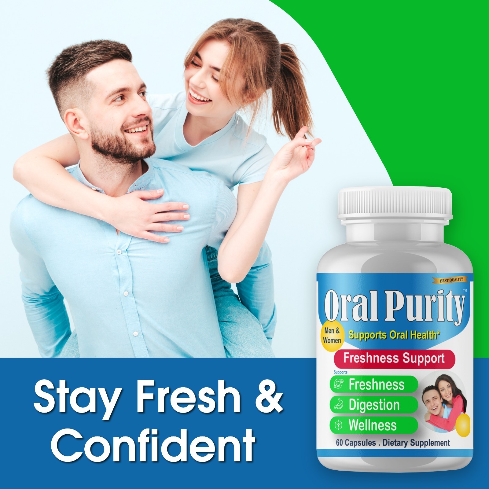 Dental Probiotic for Bad Breath Support, Oral Health Maintenance & Fresh Breath