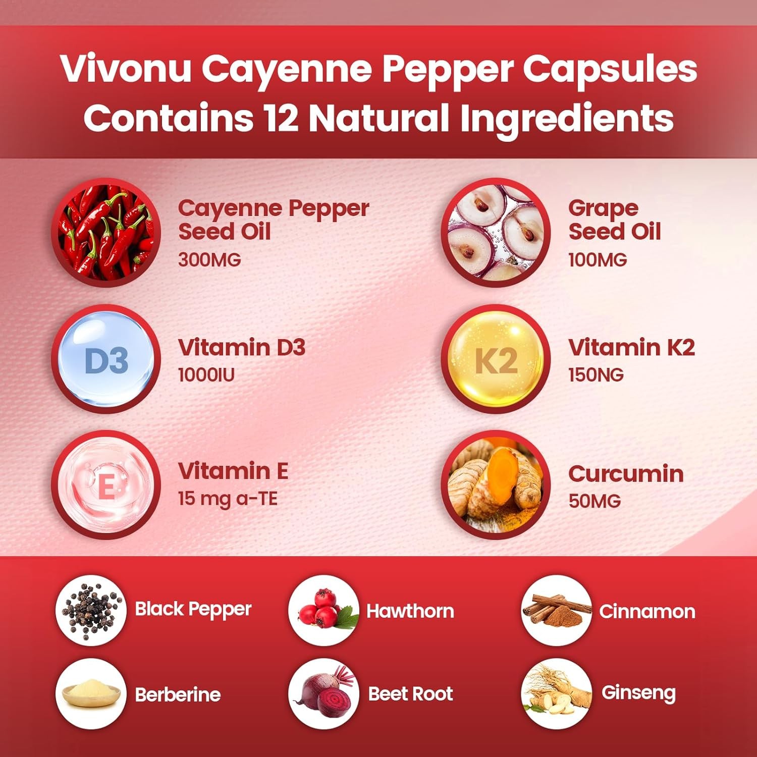 VivoNu Cayenne Pepper Softgels Supplement, Heart and Blood Vessel Health