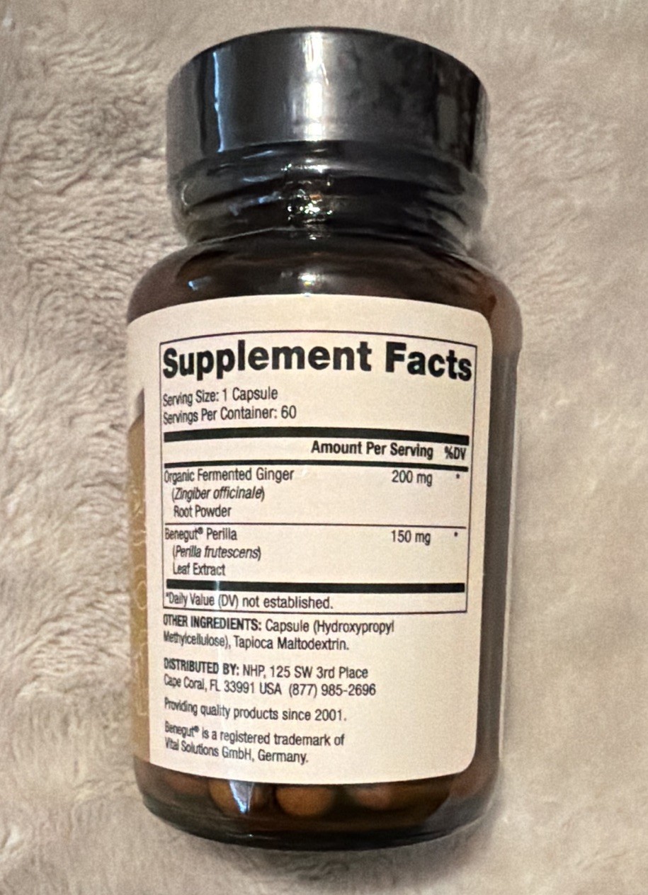 Dr. Mercola Fermented Ginger with BeneGut 200mg Capsules 60 ct