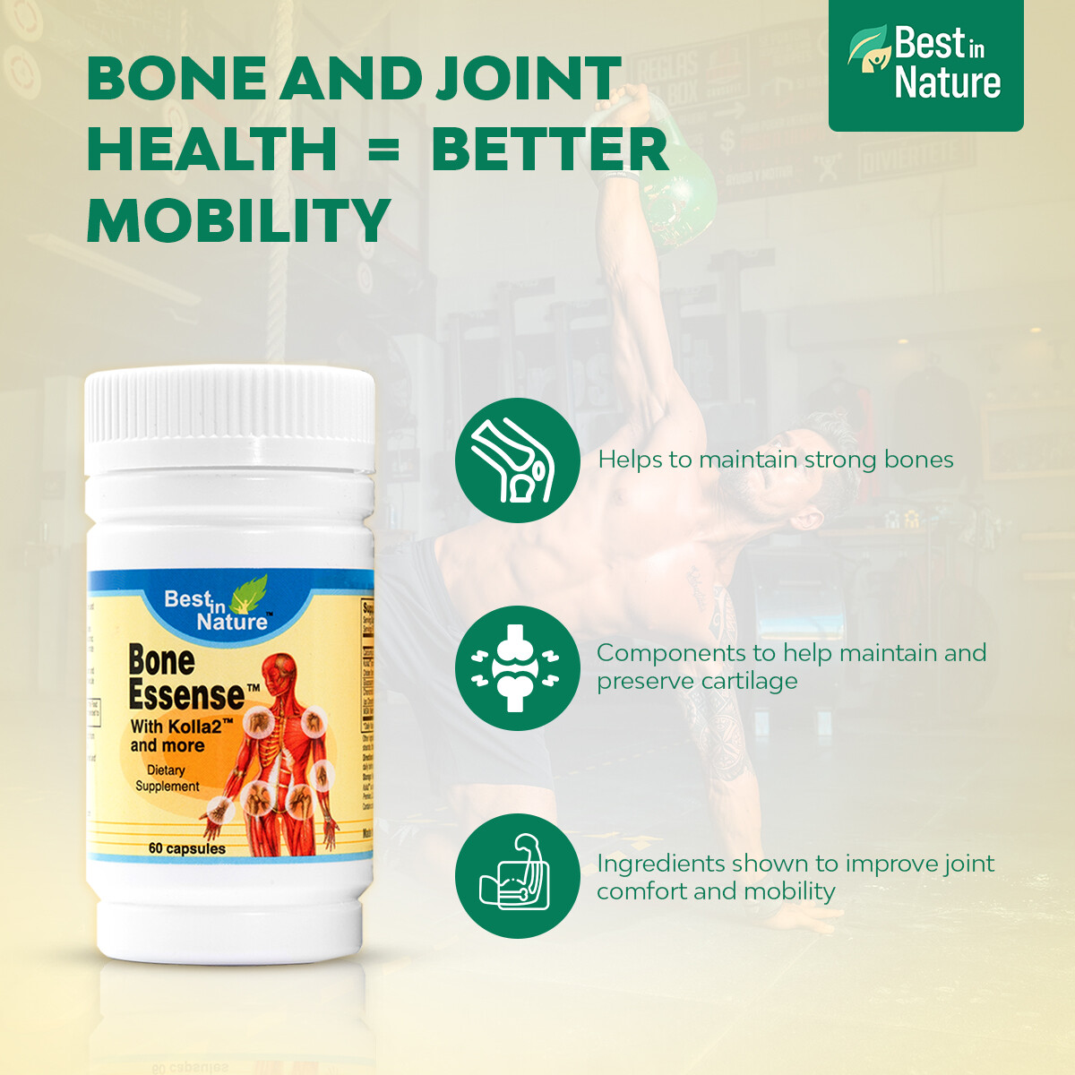 Bone Essense™ with Kolla2® (Type II Collagen) Bone & Joint Health Supplement