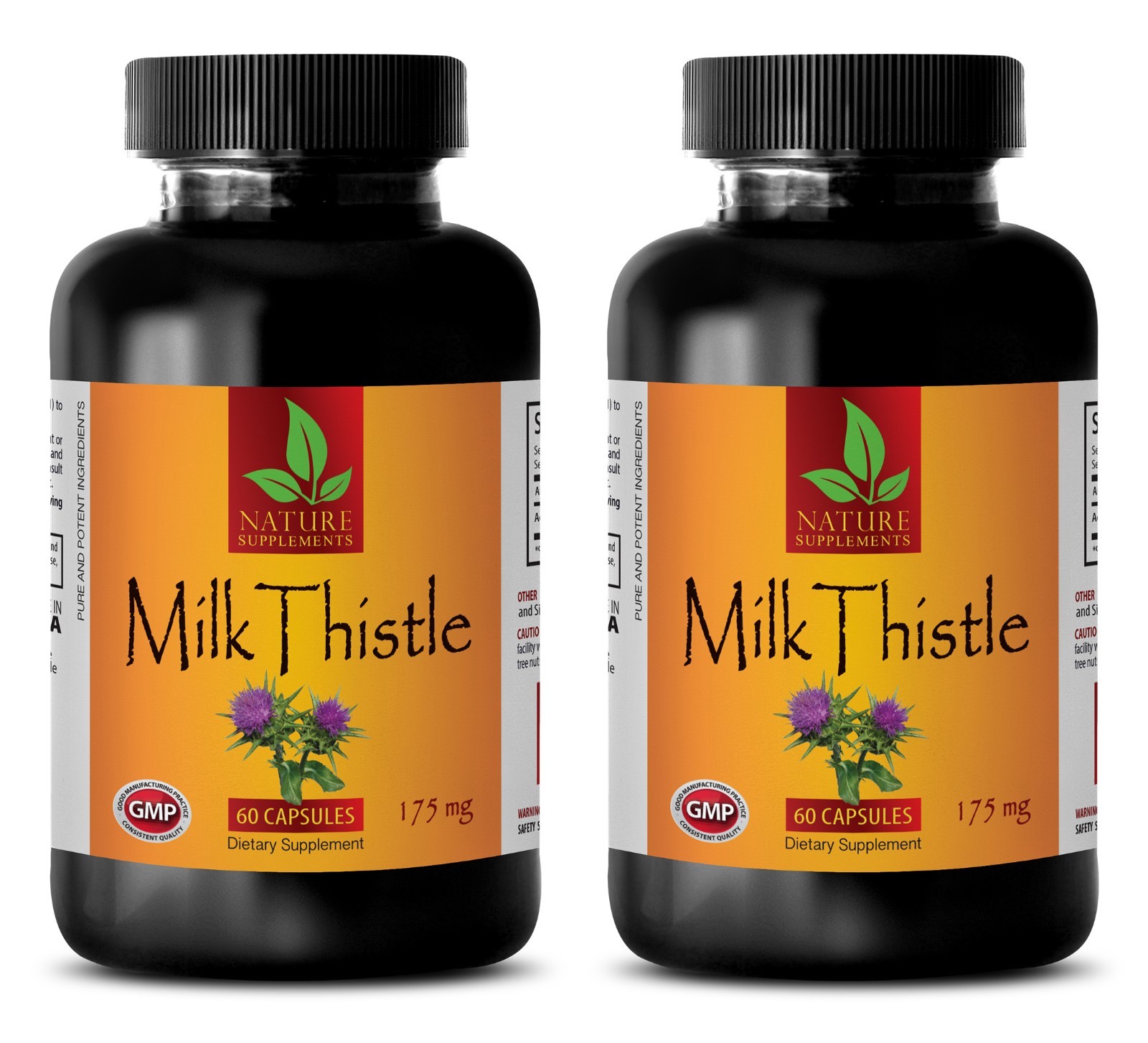 Antioxidant Anti aging – MILK THISTLE 175MG – milk thistle with tumeric – 2 Bot