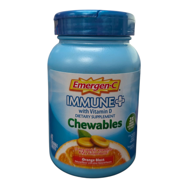 Emergen-C Immune+ 3-pc (Chewables, Orange Blast + Fizzy Drink Mix, Super Orange)