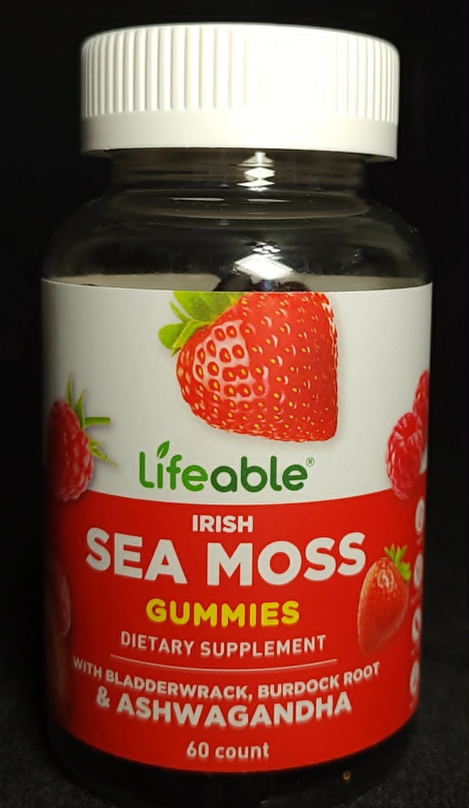 Irish Sea Moss Gummies Lifeable Bladderwrack, Burdock Root, Ashwagandha