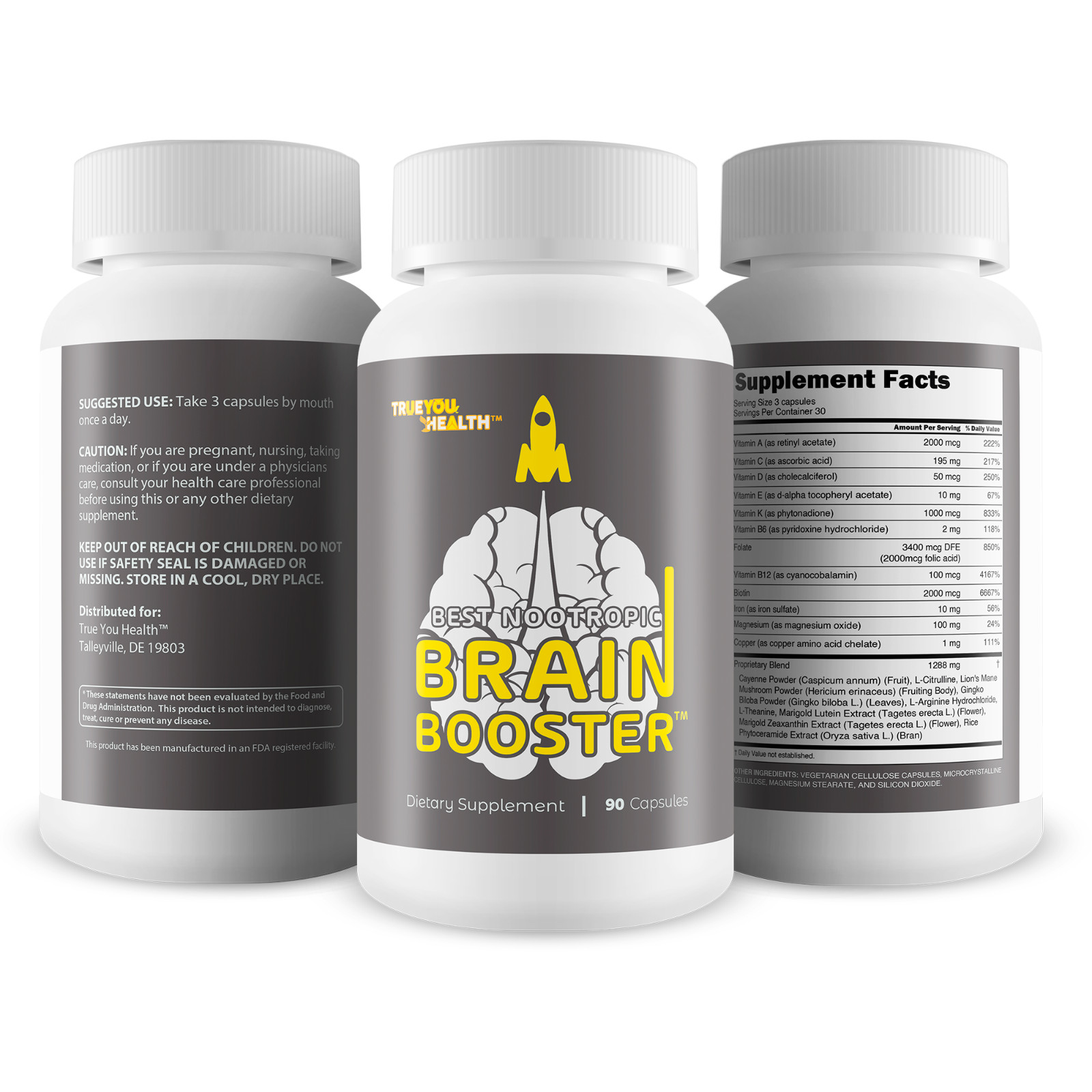 Best Nootropic Brain Booster – for Memory, Focus, Concentration, Mental Clarity
