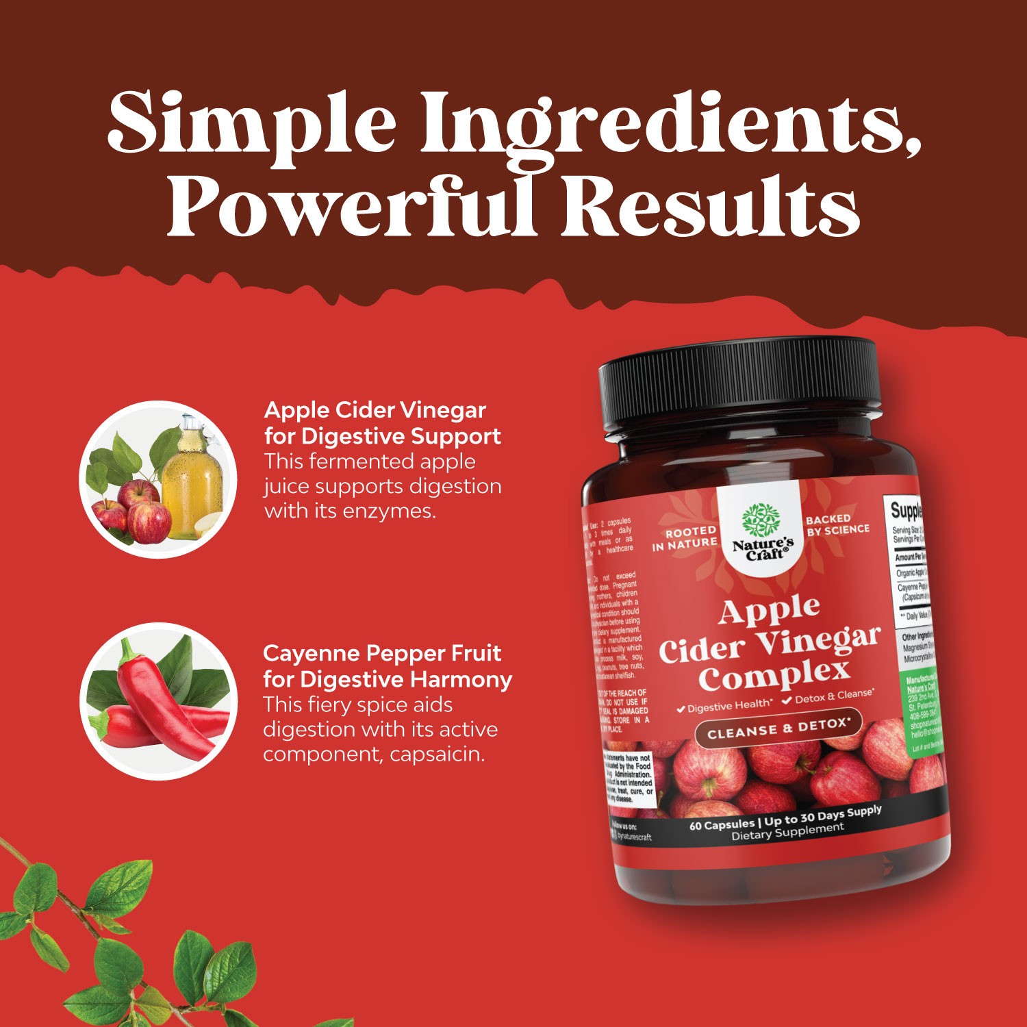 Apple Cider Vinegar Pills – for Weight Loss 1000mg Per Serving Extra Strength