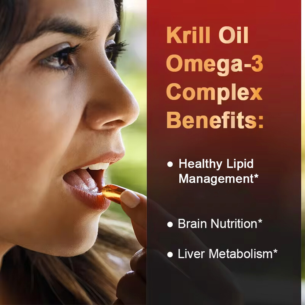 Antarctic Krill Oil 1000mg with Omega-3s EPA, DHA & Astaxanthin Premium Softgels