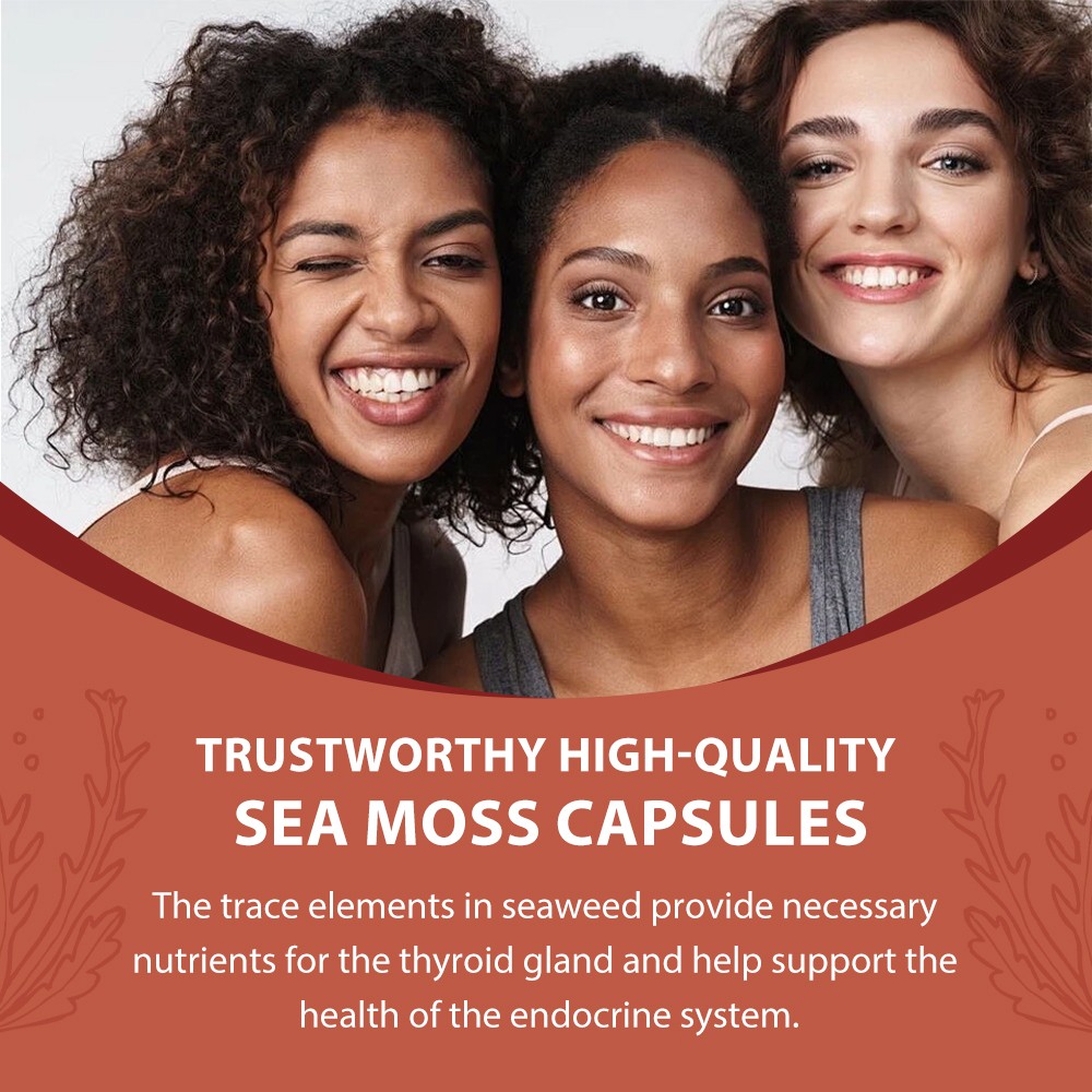 Sea Moss Complex Caps,Mineral Supplement for Thyroid,Gut Digestion,Immune 120 CT