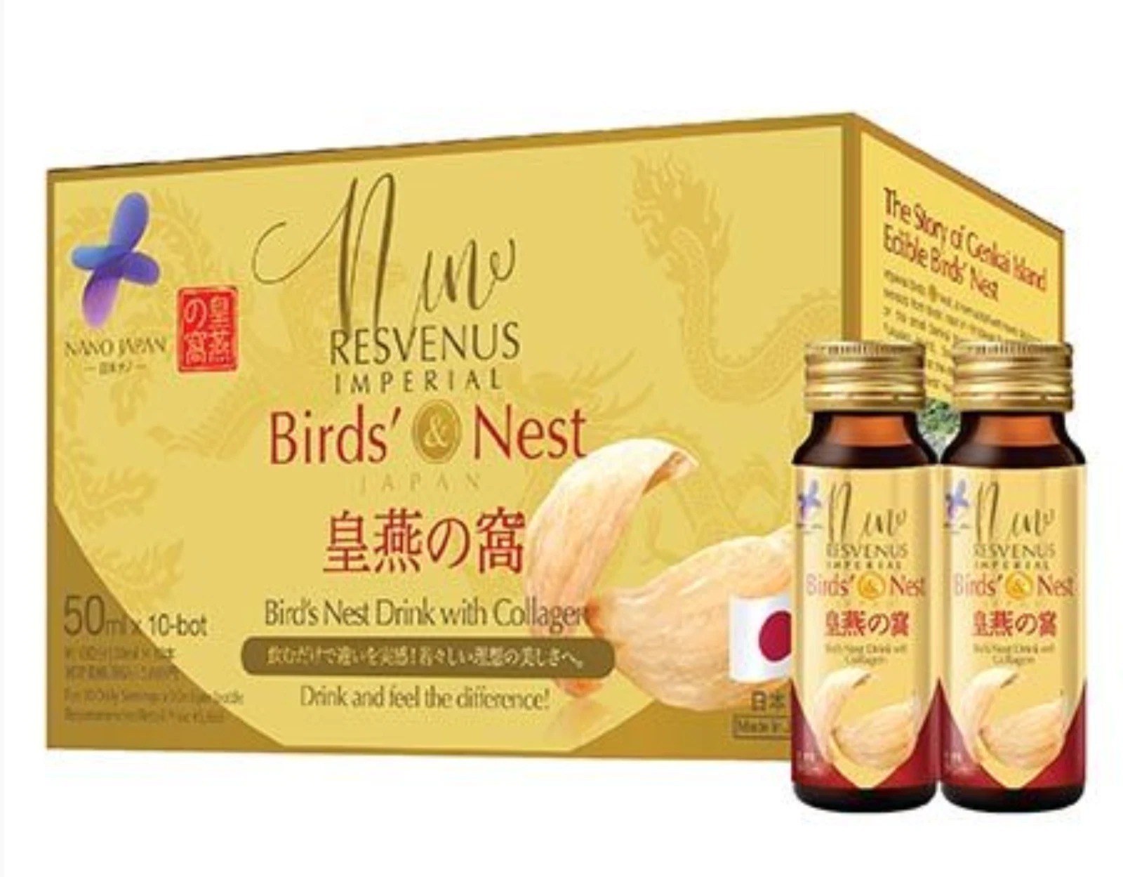 50ml x 10s Nano Japan Nano Bird’s Nest w/ Collagen Skin Cell Repair & Metabolism