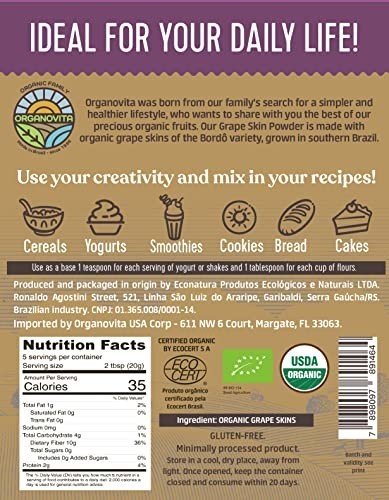 Organic Smoothie Powder – High Fiber, Gluten-Free, Antioxidant Rich, Cold-Presse
