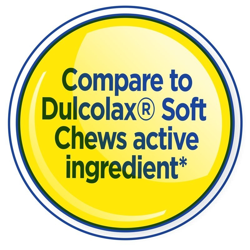 Equate Gentle Laxative Soft Chew for Constipation Relief, Mixed Berry Flavor, 30