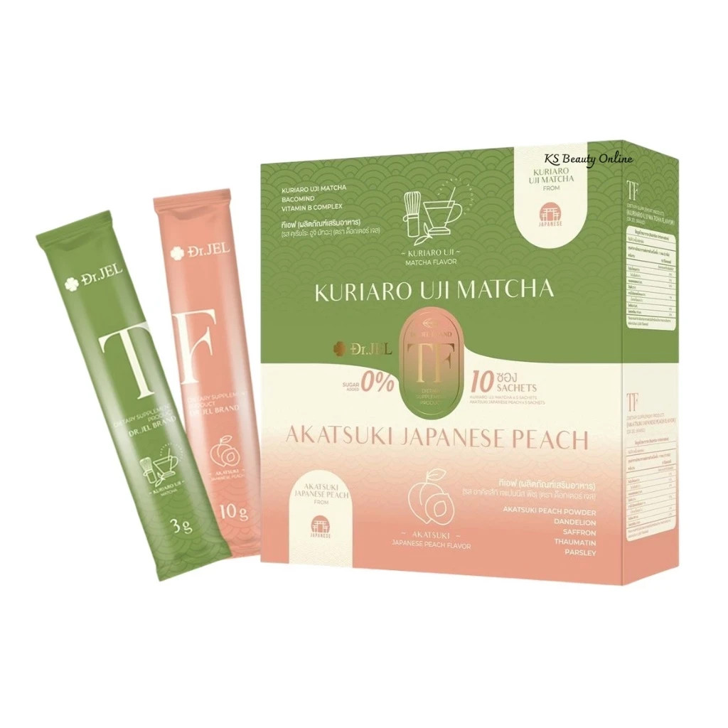 Dr. Jel TF Tea Fasting 10 Bags | Matcha & Peach Blend Her bal Tea Sugar-Free