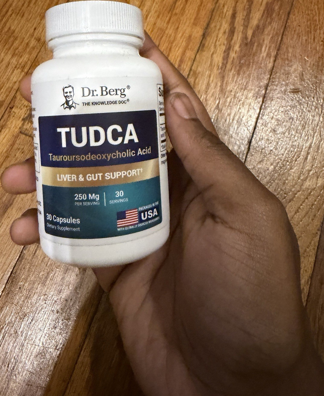 Dr. Berg TUDCA Tauroursodeoxycholic Acid Capsules 250mg Liver Gut Support 30 Ct