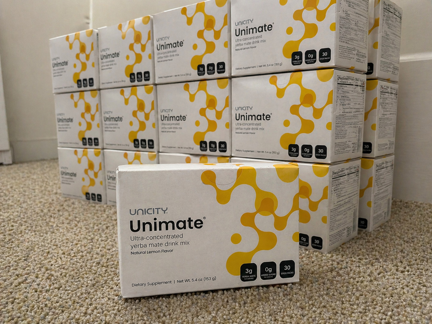 Unicity Unimate Lemon Yerba Mate 30 Packets Detox Energy Drink Metabolism Suppor