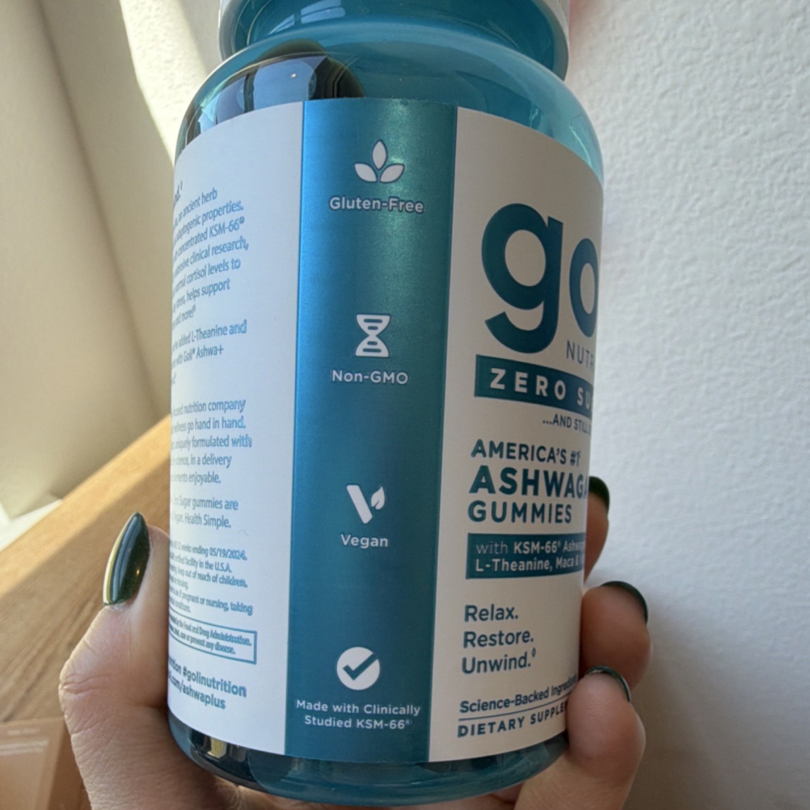 Goli Nutrition Ashwagandha KSM-66 Zero Sugar Gluten-Free Vegan Gummies 60 Count
