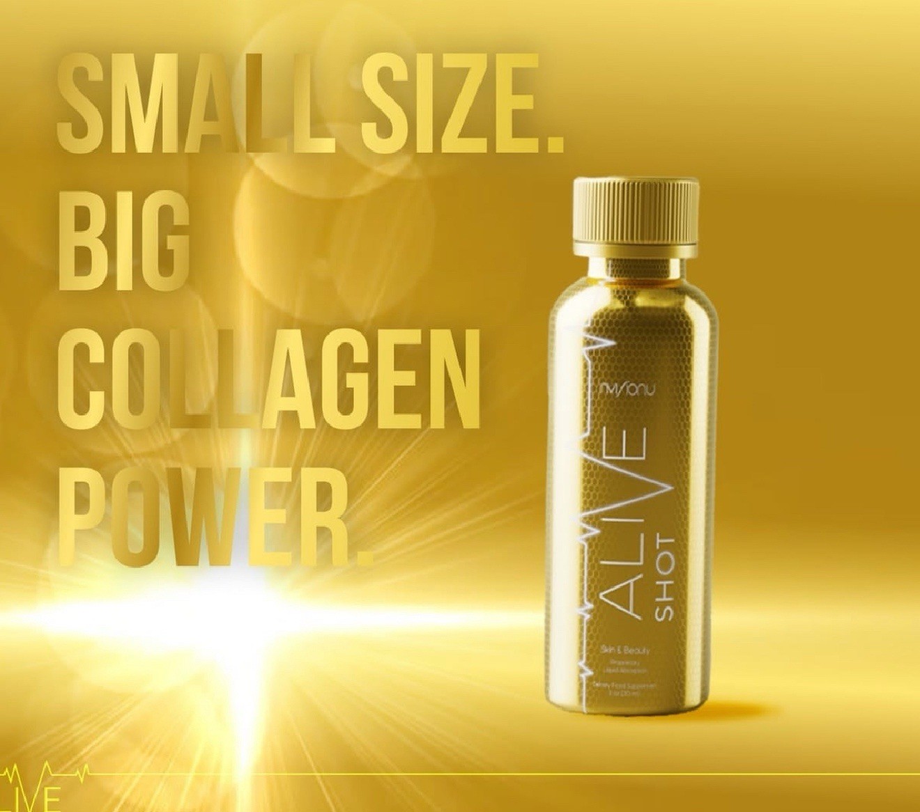 20 servings coffee Alive dietary; 3 shots of Alive Supports daily energy # 4