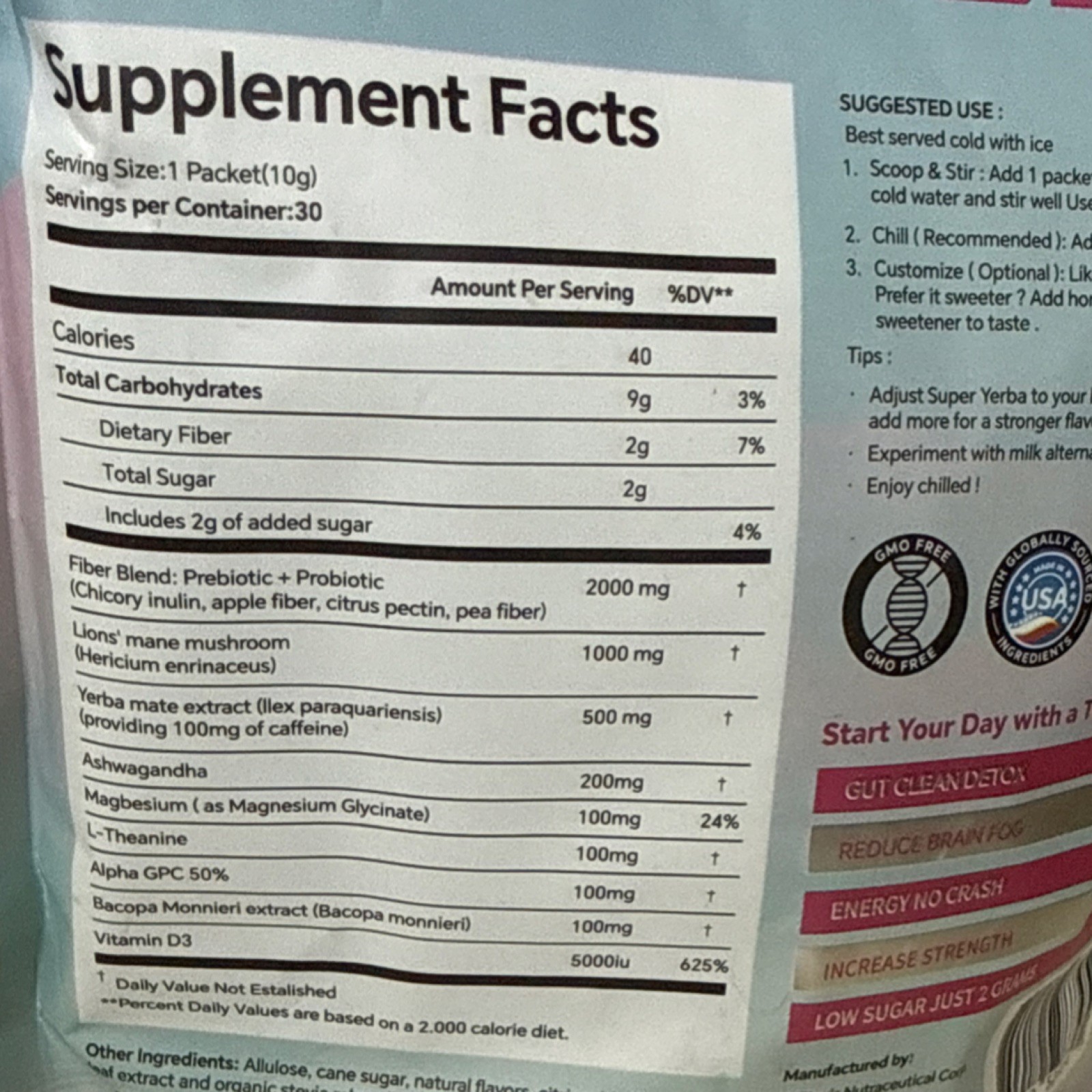 Zooone Ashwagandha Vitamin D3 Magnesium Raspberry Lemonade Powder Low Sugar