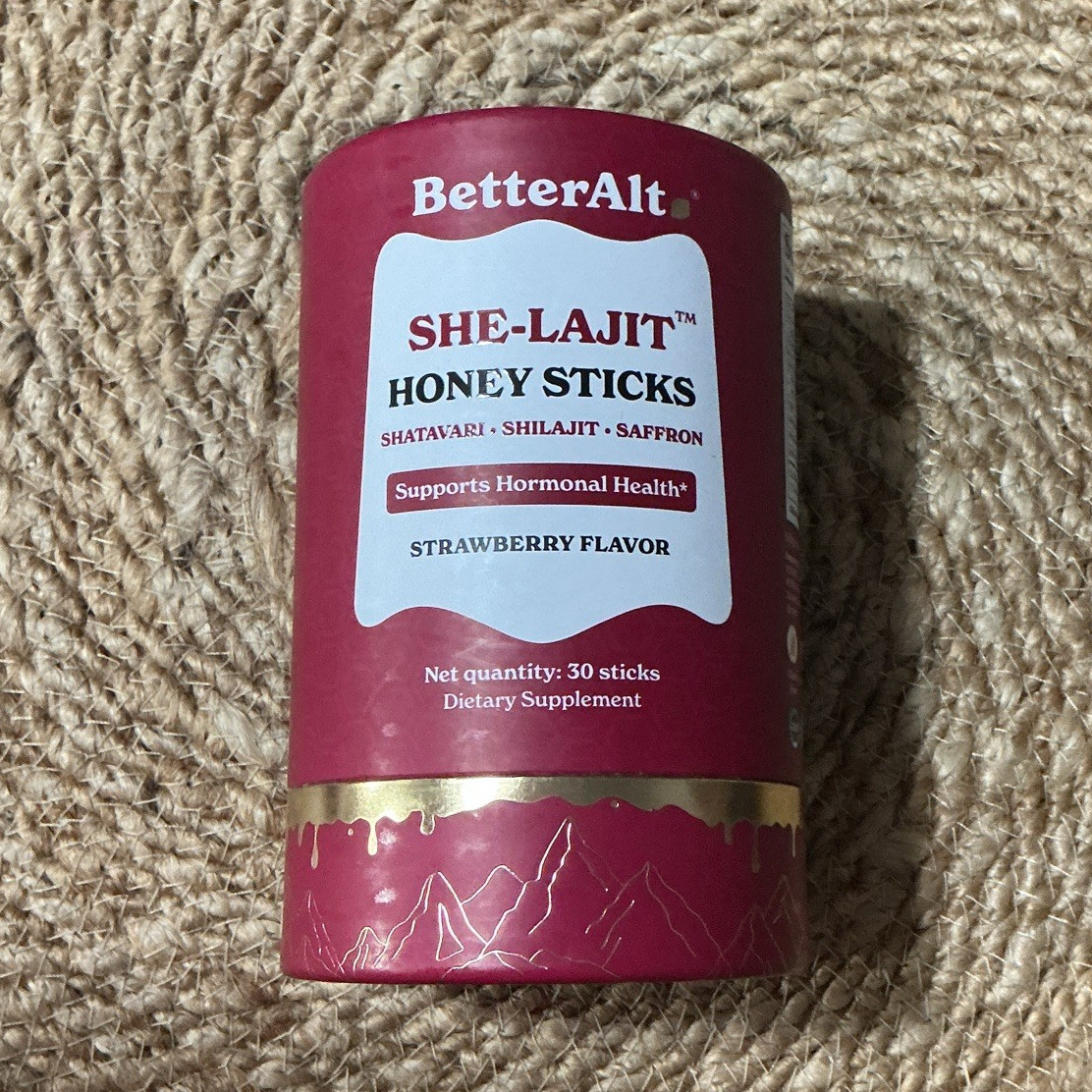 BetterAlt SHE-LAJIT Strawberry Honey Sticks Hormone Support Supplement 30