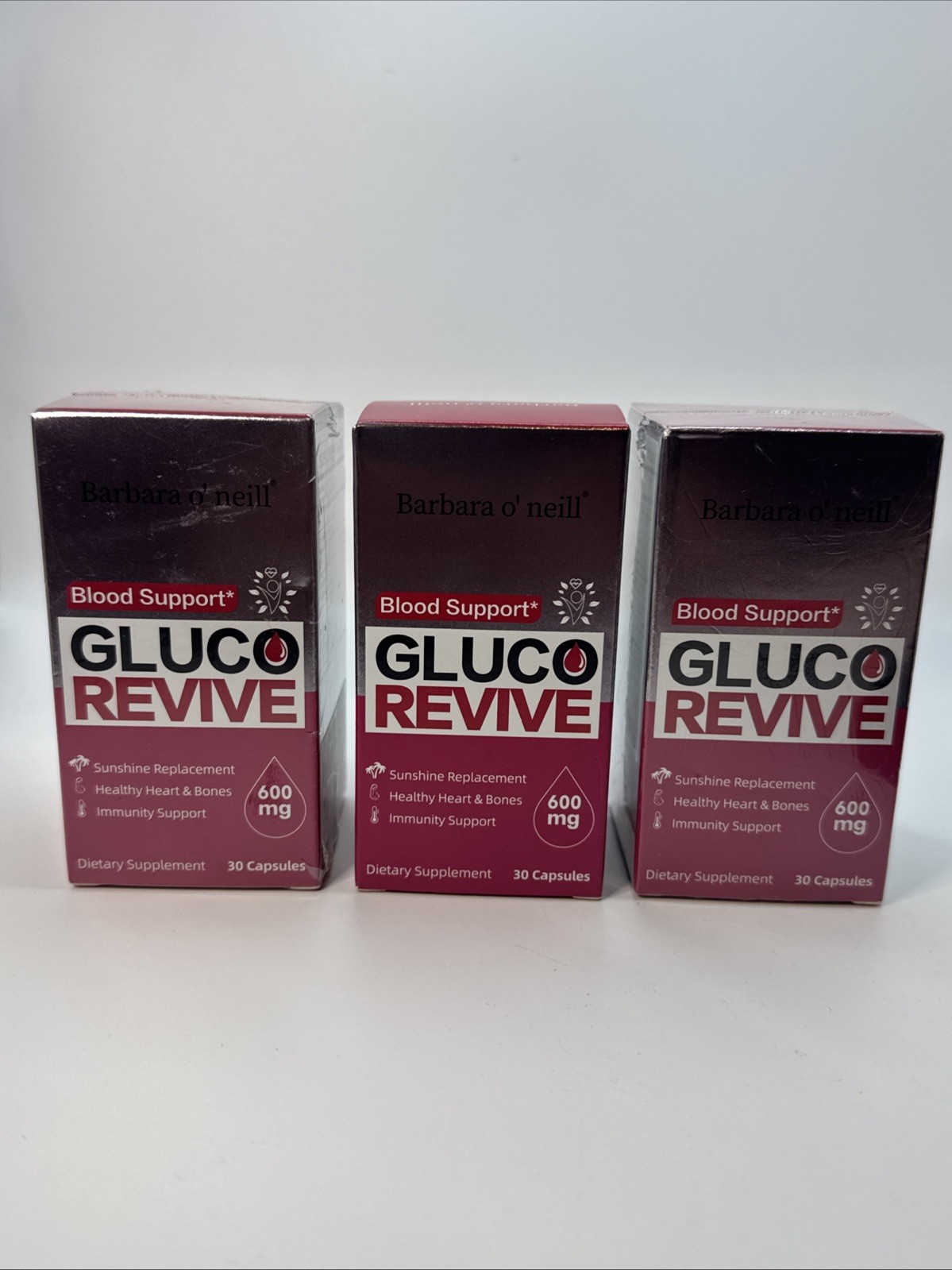 3x- Gluco Revive Blood Support GlucoRevive Glycogen Support 30 caps (60) Exp 527