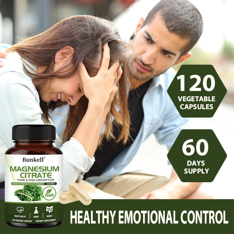 Magnesium Citrate Capsules 200mg Per Serving – Highest Potency Capsules
