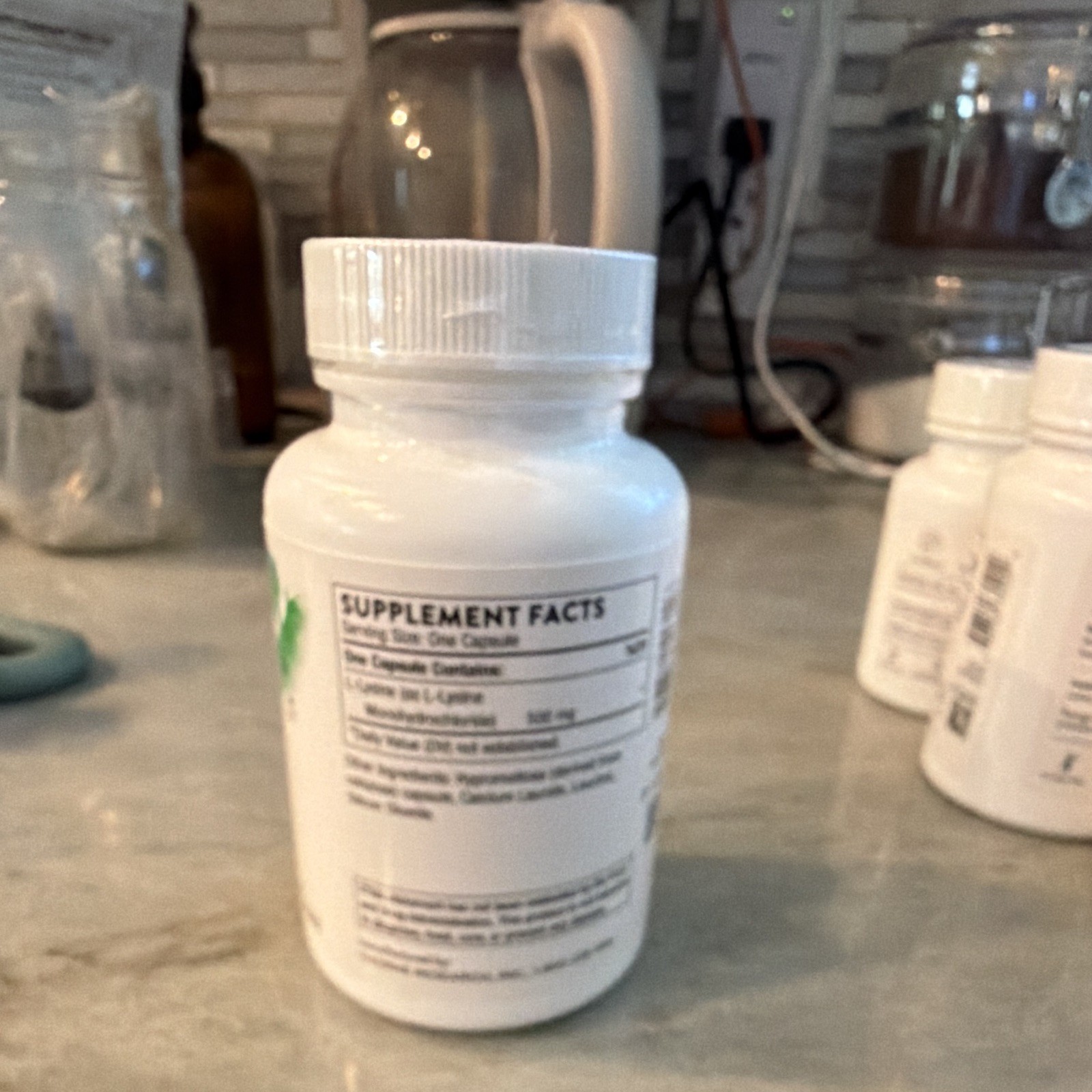 Thorne Lysine 500 mg Amino Acid Dietary Supplement Capsules Unisex Adult