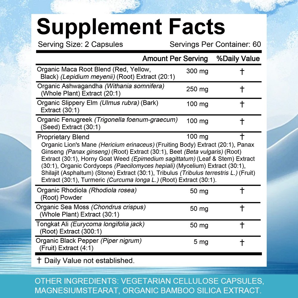 Cortisol Balance&Emotional Health Supplement,Boost Energy&Vitality,30-120 Pills