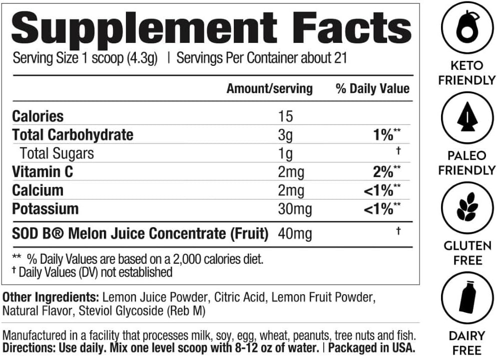 NEW Dr. Kellyann Lemon Sips + Strawberry 3.19 oz Exp 11/2025 Sealed