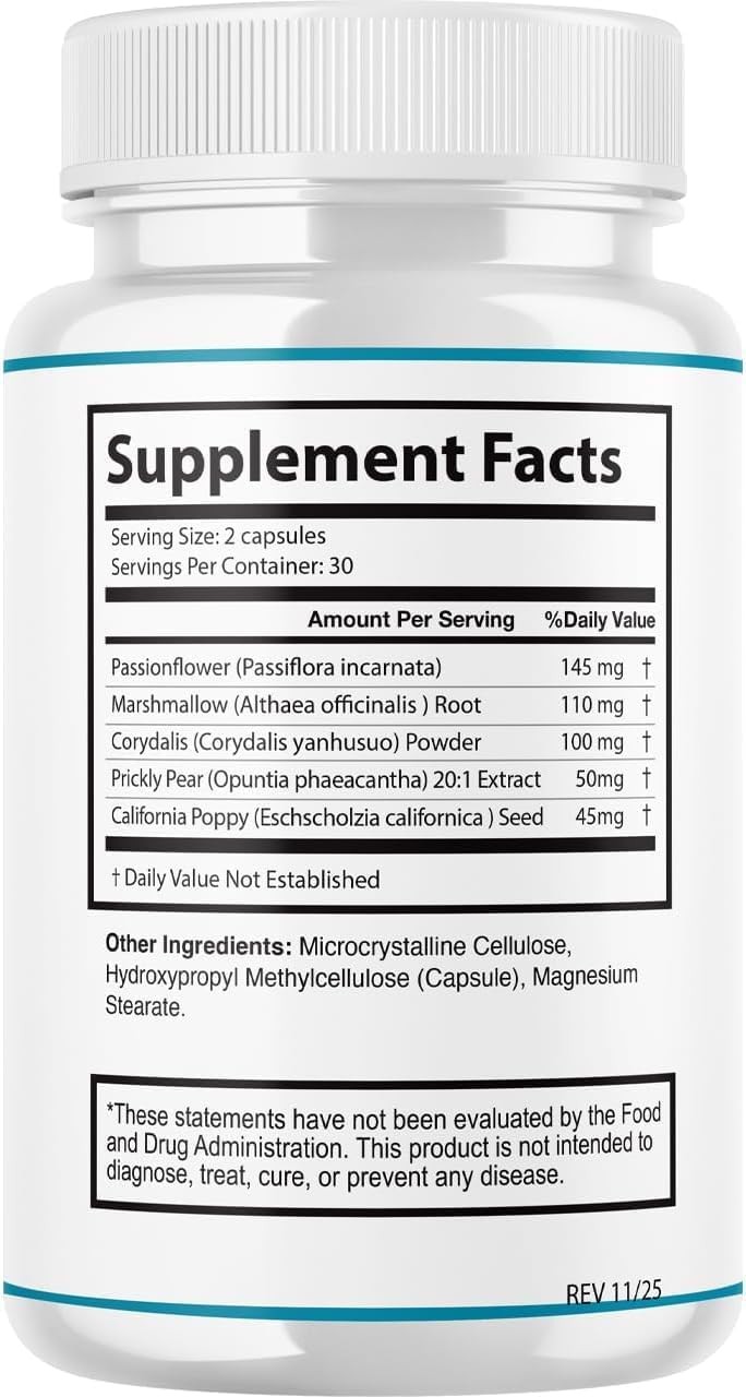 Valdivia Nervetin 60 Capsules Nerve Support Supplement Made in USA Nerve Health