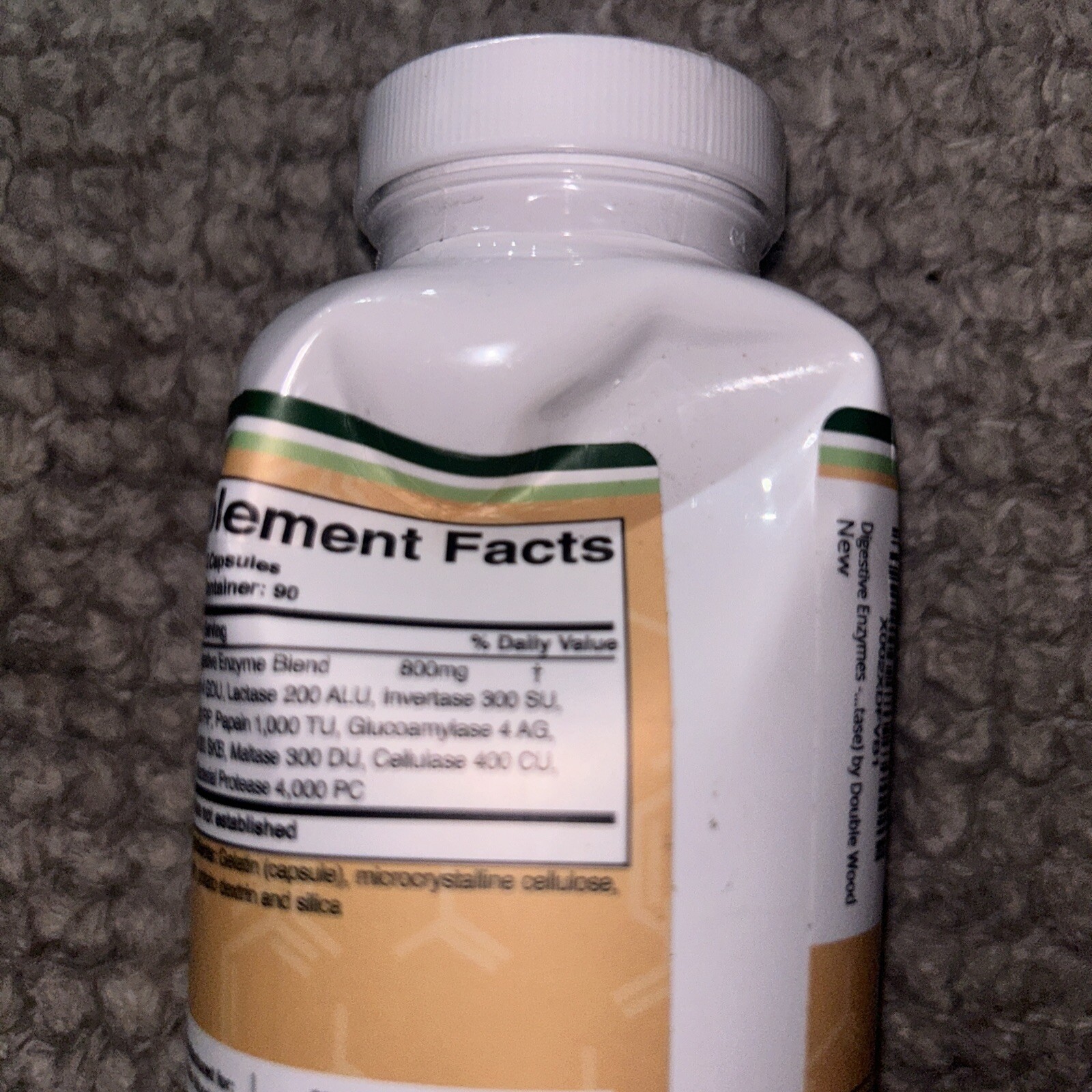 2 Double Wood Supplements Essential Digestive Enzymes, 800 mg, 180 Caps, Ex 3/26