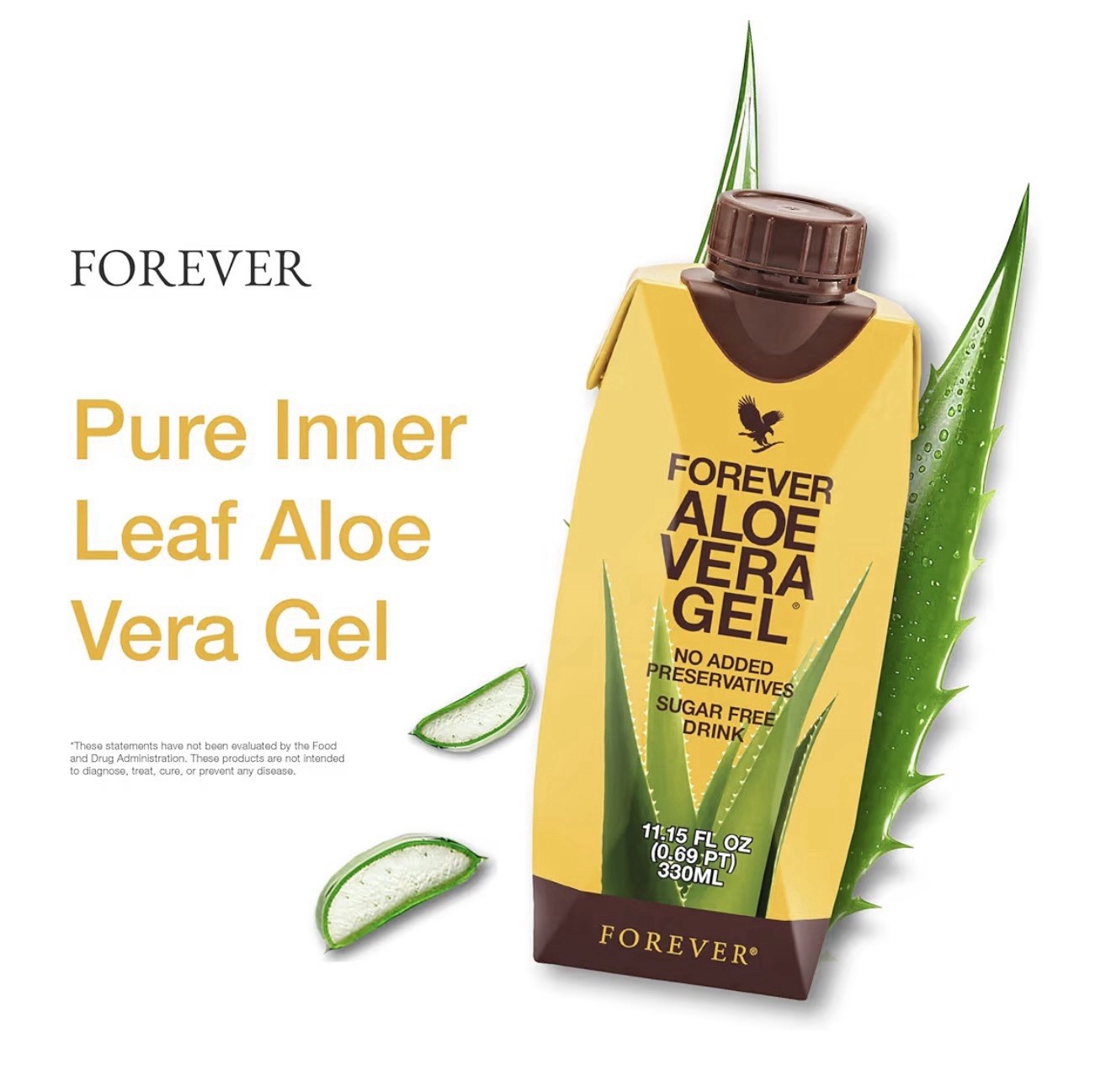 Forever Aloe Vera Sugar-Free Gel Drink No Added Preservatives 330ml 6 Pack