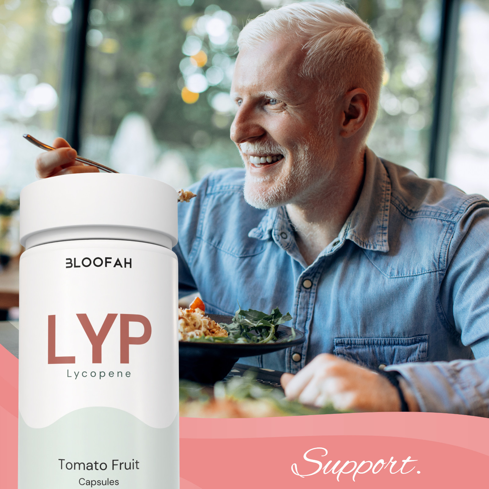 Bloofah Lycopene Tomato Fruit Powder Capsules 500mg | 60 Count | Clean Label